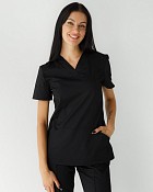 Медична сорочка жіноча Топаз чорна